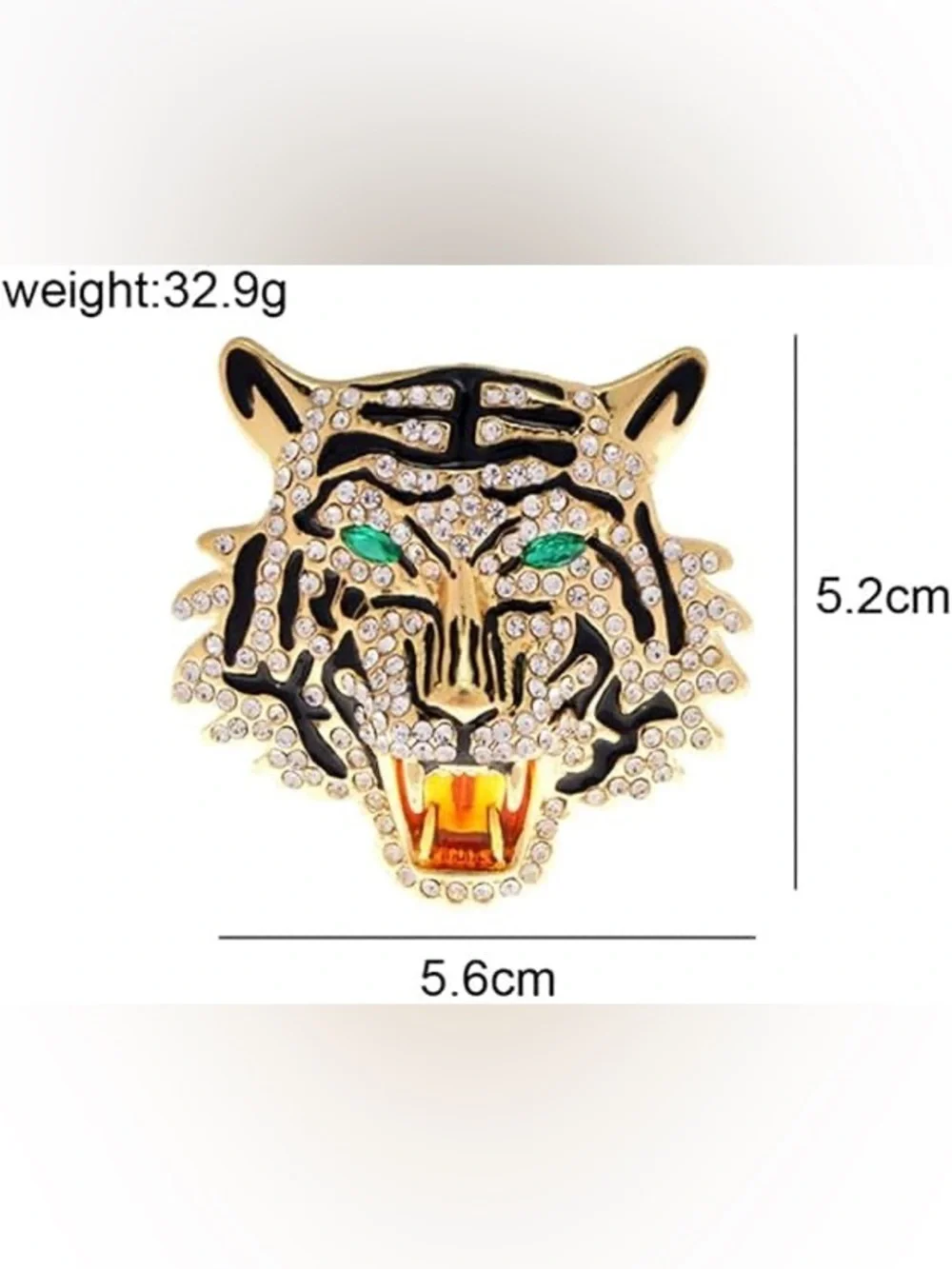 Rhinestone Roaring Tiger 🐅 Brooch